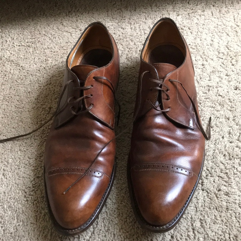 Ermenegildo Zegna brown leather wingtips